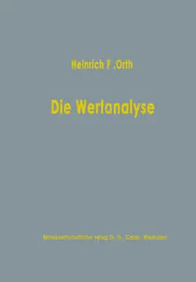 Orth | Die Wertanalyse | E-Book | www.sack.de
