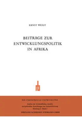 Weigt |  Beiträge zur Entwicklungspolitik in Afrika | eBook | Sack Fachmedien
