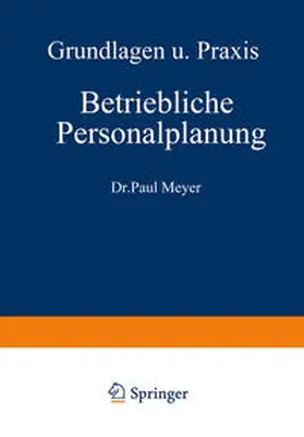 Meyer | Betriebliche Personalplanung | E-Book | www.sack.de