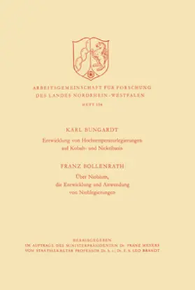 Bungardt | Entwicklung von Hochtemperaturlegierungen auf Kobalt- und Nickelbasis. Über Niobium, die Entwicklung und Anwendung von Nioblegierungen | E-Book | www.sack.de