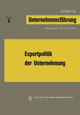 Jacob |  Exportpolitik der Unternehmung | eBook | Sack Fachmedien