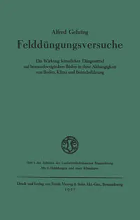 Gehring |  Felddüngungsversuche | eBook | Sack Fachmedien