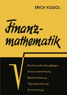 Kosiol |  Finanzmathematik | eBook | Sack Fachmedien