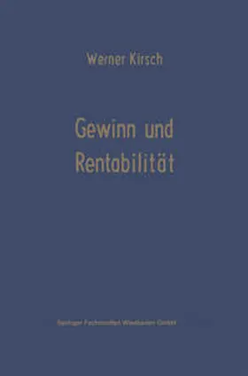 Kirsch | Gewinn und Rentabilität | E-Book | sack.de