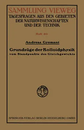 Gyemant |  Grundzüge der Kolloidphysik | eBook | Sack Fachmedien