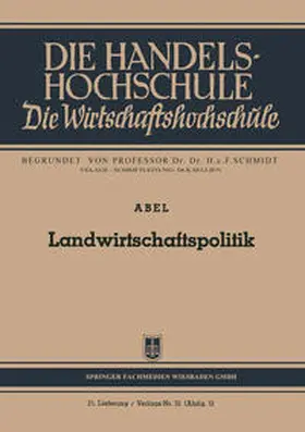 Abel |  Landwirtschaftspolitik | eBook | Sack Fachmedien