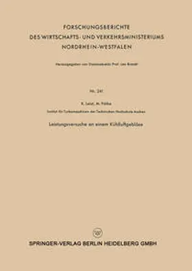 Leist | Leistungsversuche an einem Kühlluftgebläse | E-Book | www.sack.de