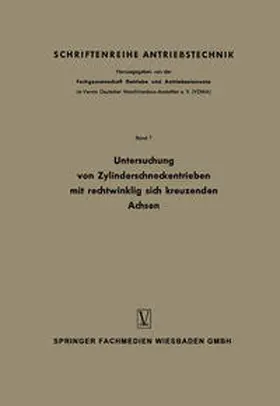 Weber |  Untersuchung von Zylinderschneckentrieben mit rechtwinklig sich kreuzenden Achsen | eBook | Sack Fachmedien