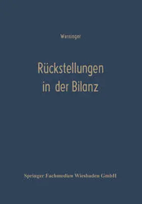 Werninger |  Rückstellungen in der Bilanz | eBook | Sack Fachmedien
