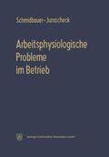 Schmidbauer-Jurascheck |  Arbeitsphysiologische Probleme im Betrieb | Buch |  Sack Fachmedien