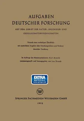 Brandt / Arnold |  Aufgaben Deutscher Forschung | Buch |  Sack Fachmedien