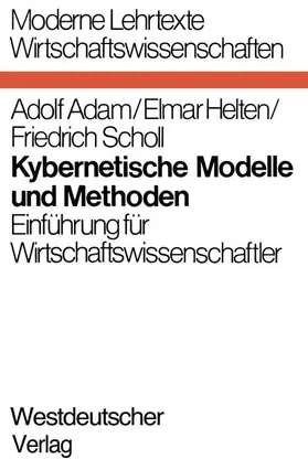 Adam |  Kybernetische Modelle und Methoden | Buch |  Sack Fachmedien
