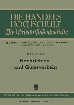 Hellauer |  Nachrichten- und Güterverkehr | Buch |  Sack Fachmedien