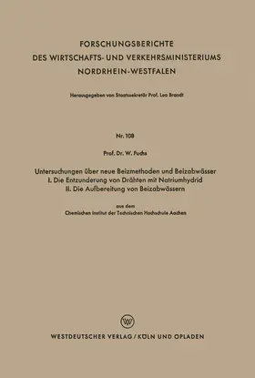 Fuchs |  Untersuchungen über neue Beizmethoden und Beizabwässer I. Die Entzunderung von Drähten mit Natriumhydrid. II. Die Aufbereitung von Beizabwässern | Buch |  Sack Fachmedien