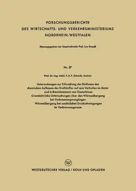 Schmidt |  Schmidt, F: Untersuchungen zur Erforschung des Einflusses de | Buch |  Sack Fachmedien