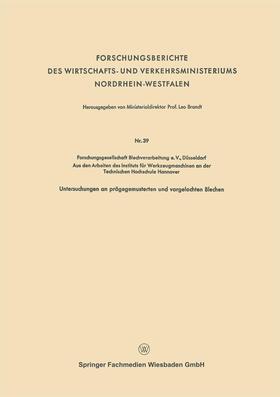 Brandt | Forschungsberichte des Wirtschafts- und Verkehrsministeriums Nordrhein-Westfalen | Buch | 978-3-663-03293-9 | sack.de