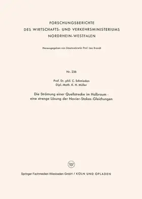 Schmieden |  Die Strömung einer Quellstrecke im Halbraum - eine strenge Lösung der Navier-Stokes-Gleichungen | Buch |  Sack Fachmedien
