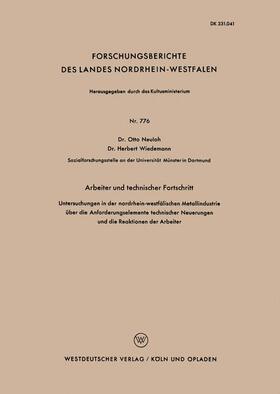 Neuloh | Neuloh, O: Arbeiter und technischer Fortschritt | Buch | 978-3-663-03519-0 | sack.de