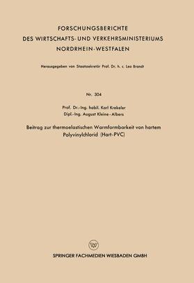 Krekeler |  Krekeler, K: Beitrag zur thermoelastischen Warmformbarkeit v | Buch |  Sack Fachmedien