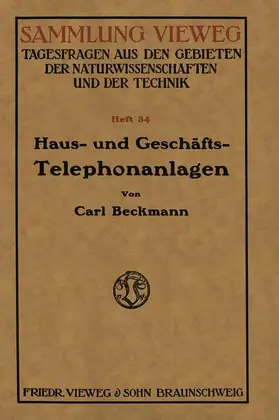 Beckmann |  Haus- und Geschäfts-Telephonanlagen | Buch |  Sack Fachmedien