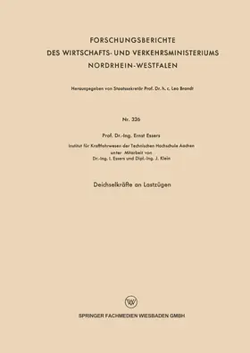 Essers | Deichselkräfte an Lastzügen | Buch | 978-3-663-03573-2 | www.sack.de