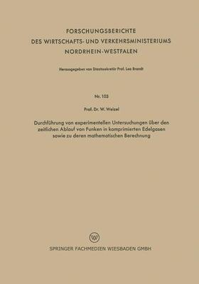 Weizel |  Weizel, W: Durchführung von experimentellen Untersuchungen ü | Buch |  Sack Fachmedien