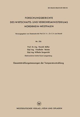 Müller |  Müller, H: Gesamtstrahlungsmessungen der Temperaturstrahlung | Buch |  Sack Fachmedien