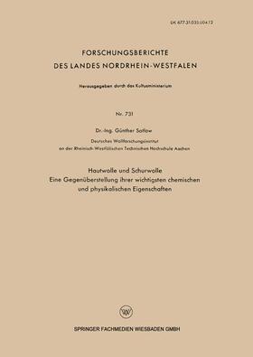Satlow | Satlow, G: Hautwolle und Schurwolle | Buch | 978-3-663-03679-1 | sack.de