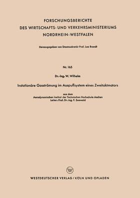 Wilhelm |  Wilhelm, W: Instationäre Gasströmung im Auspuffsystem eines | Buch |  Sack Fachmedien