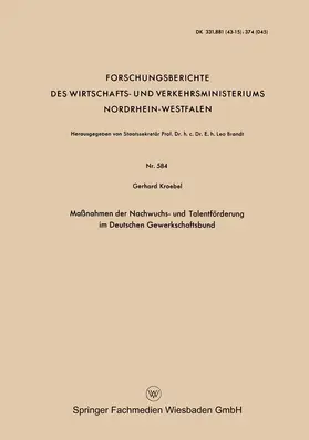 Kroebel |  Maßnahmen der Nachwuchs- und Talentförderung im Deutschen Gewerkschaftsbund | Buch |  Sack Fachmedien