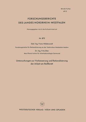 Hildebrandt |  Hildebrandt, F: Untersuchungen zur Verbesserung und Rational | Buch |  Sack Fachmedien