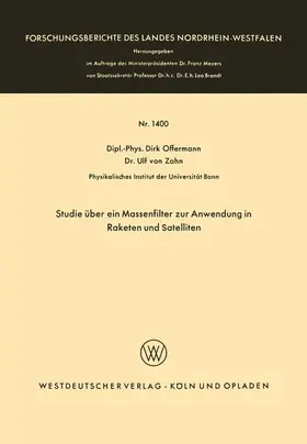 Offermann |  Studie über ein Massenfilter zur Anwendung in Raketen und Satelliten | Buch |  Sack Fachmedien