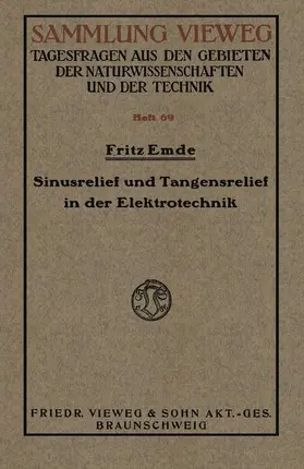 Emde |  Sinusrelief und Tangensrelief in der Elektrotechnik | Buch |  Sack Fachmedien