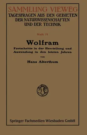 Alterthum | Wolfram | Buch | 978-3-663-03995-2 | sack.de