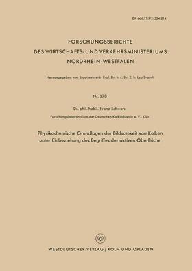 Schwarz | Schwarz, F: Physikochemische Grundlagen der Bildsamkeit von | Buch | 978-3-663-04096-5 | sack.de