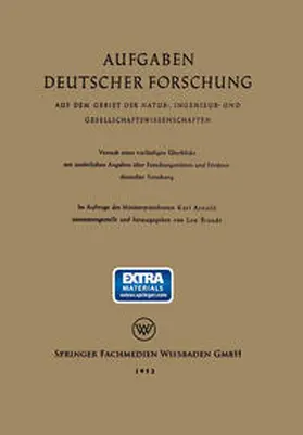 Brandt / Arnold | Aufgaben Deutscher Forschung | E-Book | www.sack.de