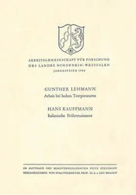 Lehmann | Arbeit bei hohen Temperaturen. Italienische Frührenaissance | E-Book | www.sack.de