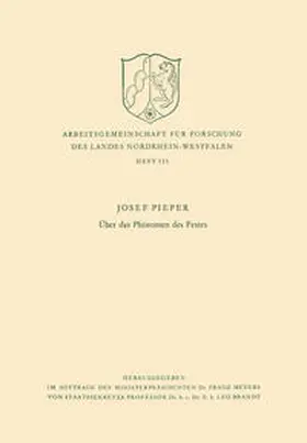 Pieper |  Über das Phänomen des Festes | eBook | Sack Fachmedien