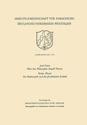 Pieper | Über den Philosophie-Begriff Platons. Die Mathematik und die physikalische Realität | E-Book | www.sack.de
