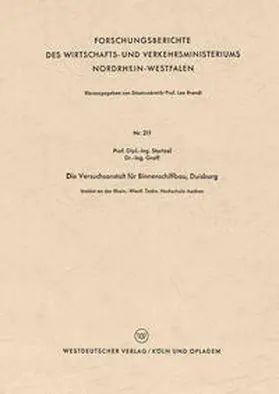 Sturtzel |  Die Versuchsanstalt für Binnenschiffbau, Duisburg | eBook | Sack Fachmedien