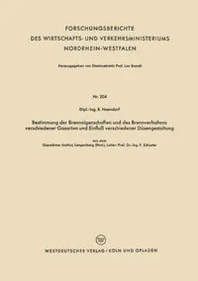 Naendorf |  Bestimmung der Brenneigenschaften und des Brennverhaltens verschiedener Gasarten und Einfluß verschiedener Düsengestaltung | eBook | Sack Fachmedien