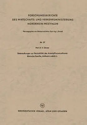 Schratz |  Untersuchungen zur Rentabilität des Arzneipflanzenanbaues Römische Kamille, Anthemis nobilis L. | eBook | Sack Fachmedien