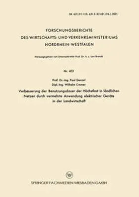 Denzel |  Verbesserung der Benutzungsdauer der Höchstlast in ländlichen Netzen durch vermehrte Anwendung elektrischer Geräte in der Landwirtschaft | eBook | Sack Fachmedien