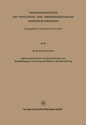 Koch |  Austritt von Exoelektronen aus Metalloberflächen unter Berücksichtigung der Verwendung des Effektes für die Materialprüfung | eBook | Sack Fachmedien