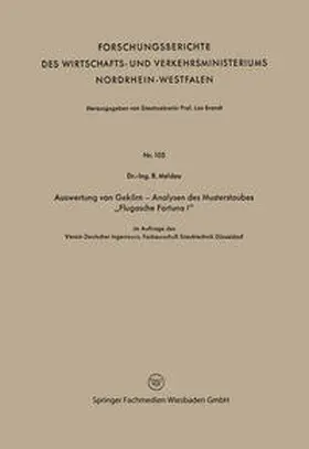 Meldau | Auswertung von Gekörn — Analysen des Musterstaubes „Flugasche Fortuna I“ | E-Book | www.sack.de