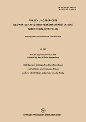 Fink | Beiträge zur biologischen Eiweißsynthese von höheren und niederen Pilzen und zur alimentären Lebernekrose der Ratte | E-Book | sack.de