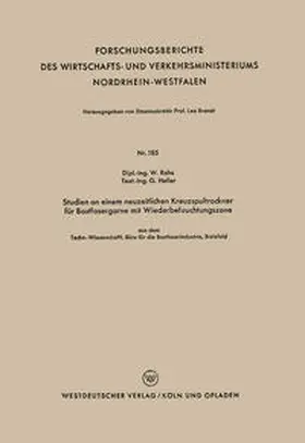 Rohs |  Studien an einem neuzeitlichen Kreuzspultrockner für Bastfasergarne mit Wiederbefeuchtungszone | eBook | Sack Fachmedien