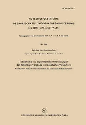 Hardieck | Theoretische und experimentelle Untersuchungen der stationären Vorgänge in magnetischen Verstärkern | E-Book | www.sack.de