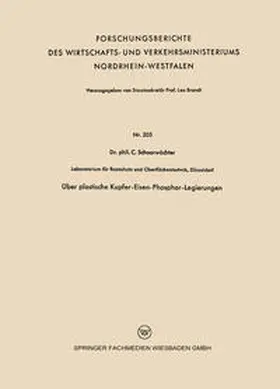 Schaarwächter |  Über plastische Kupfer-Eisen-Phosphor-Legierungen | eBook | Sack Fachmedien