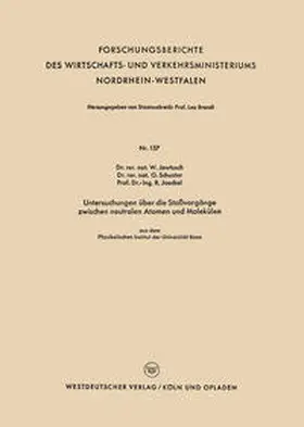 Jawtusch |  Untersuchungen über die Stoßvorgänge zwischen neutralen Atomen und Molekülen | eBook | Sack Fachmedien